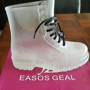 Clear rainboots